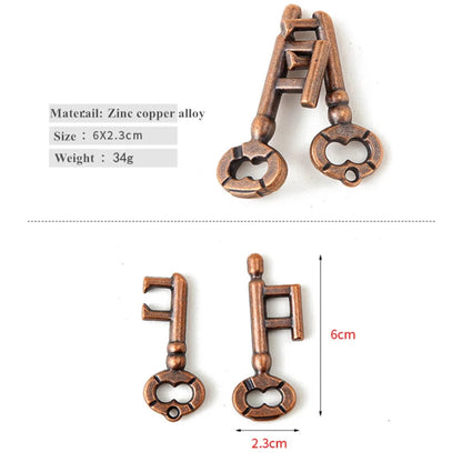 Unlock Interlocking Puzzle Metal Hole Lock key
