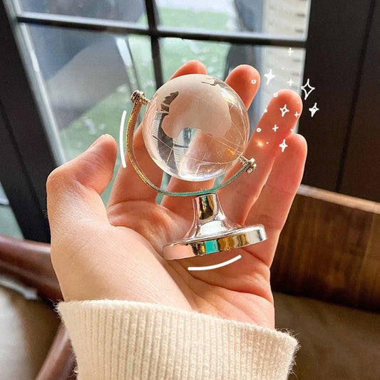 Crystal Transparent Miniature Glass Earth Globe at $19.97 from OddityGate