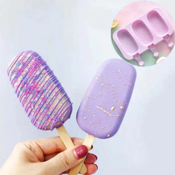 3 Cavity Silicone Cakesicle Mold at $14.97 only from OddityGate