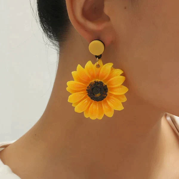 Bright & Refreshing Yellow Sunflower Earrings at $12.97 from OddityGate