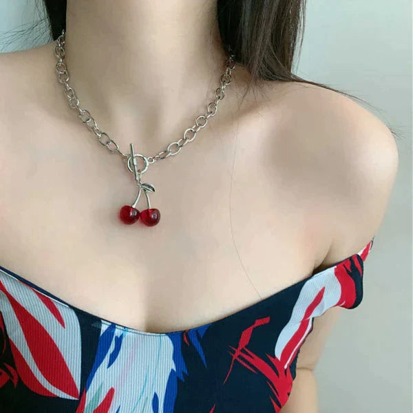 Dainty Cherry Pendant Necklace at $0.00 from OddityGate