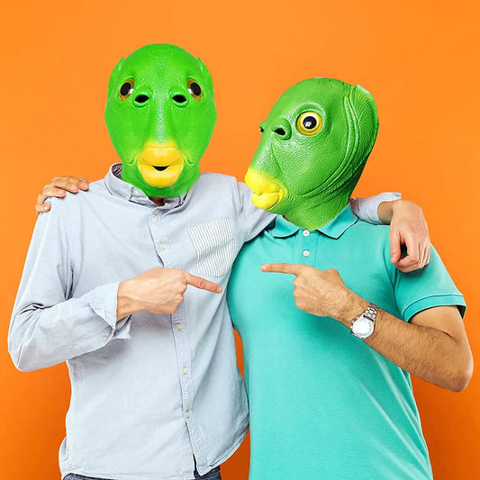 Green Funny Fish Head Masks at $29.97 from OddityGate