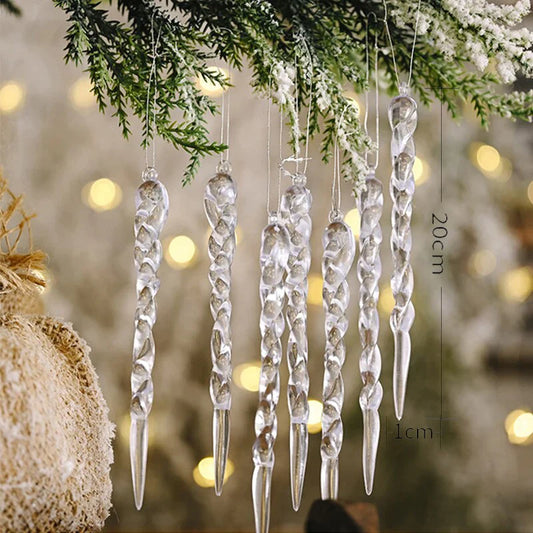 12Pcs Christmas Tree Decoration Artificial Icicles