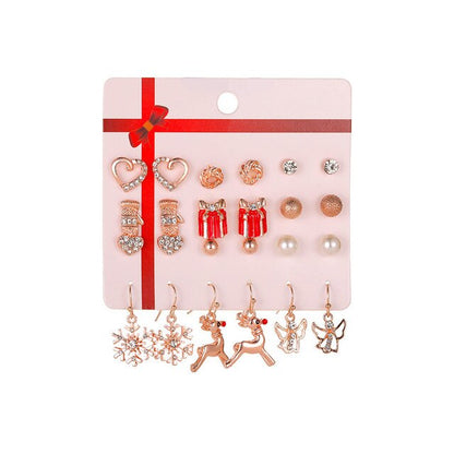 Christmas Drop Earrings Set for Women Santa Claus at $14.99 from OddityGate