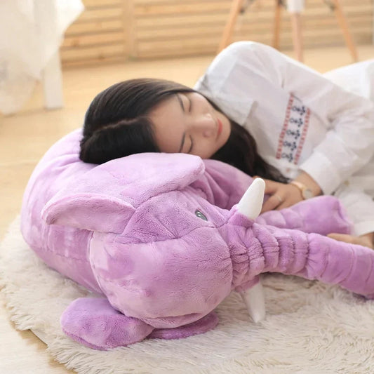 Cartoon Plush Elephant Toy Kids Sleeping Back Cushion Stuffed Pillow Doll Bab Birthday Gift for Kids