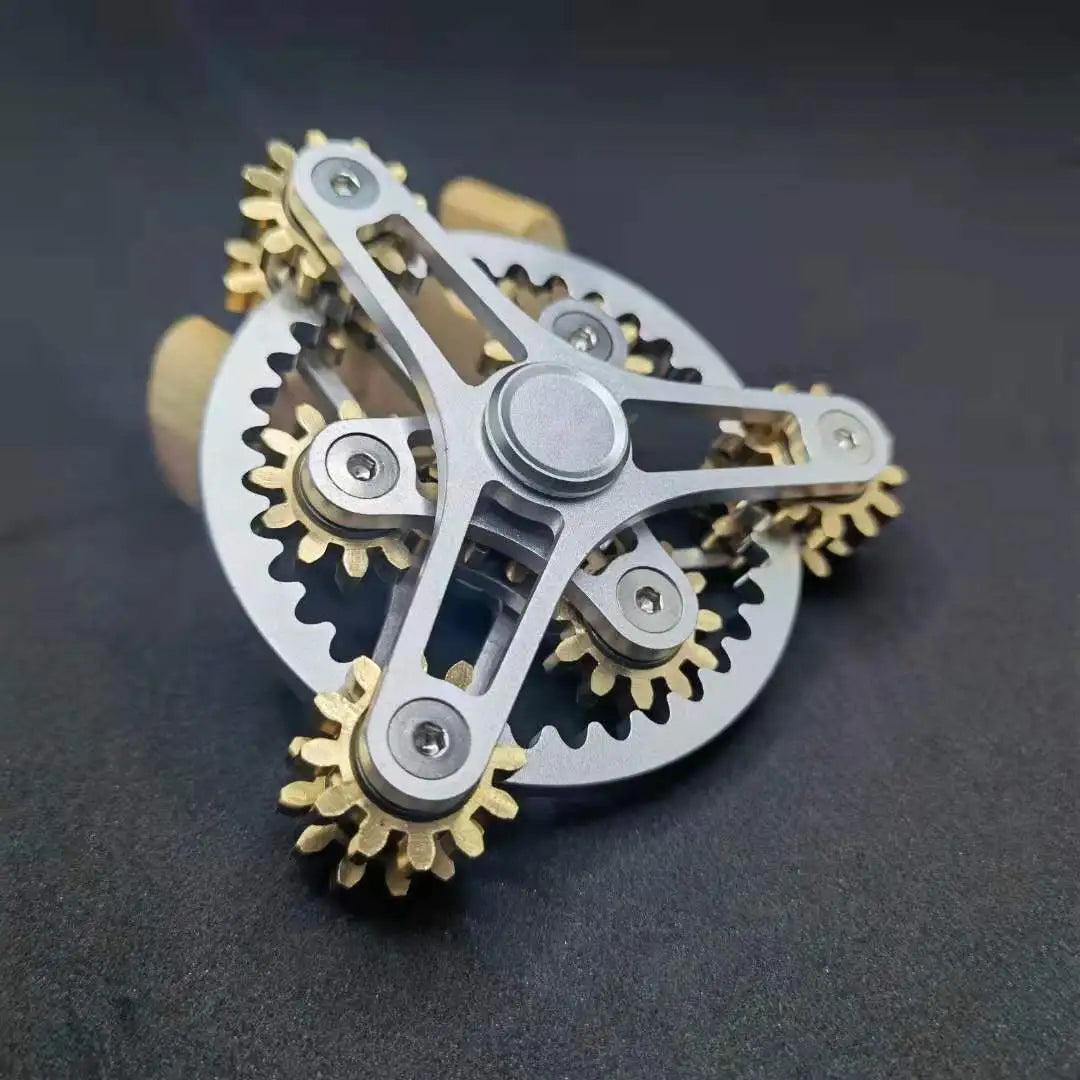  Gear Hand Spinner All Copper Fidget Spinner Nine Teeth Linkage Edc Metal Alloy Spinner Focus Toys Stress Relief