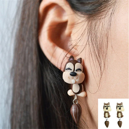 New Fashion Handmade Cartoon 3D Polymer Clay Animal Earrings Women Cute Cat Stud Earring Ear Stud Jewelry Girls