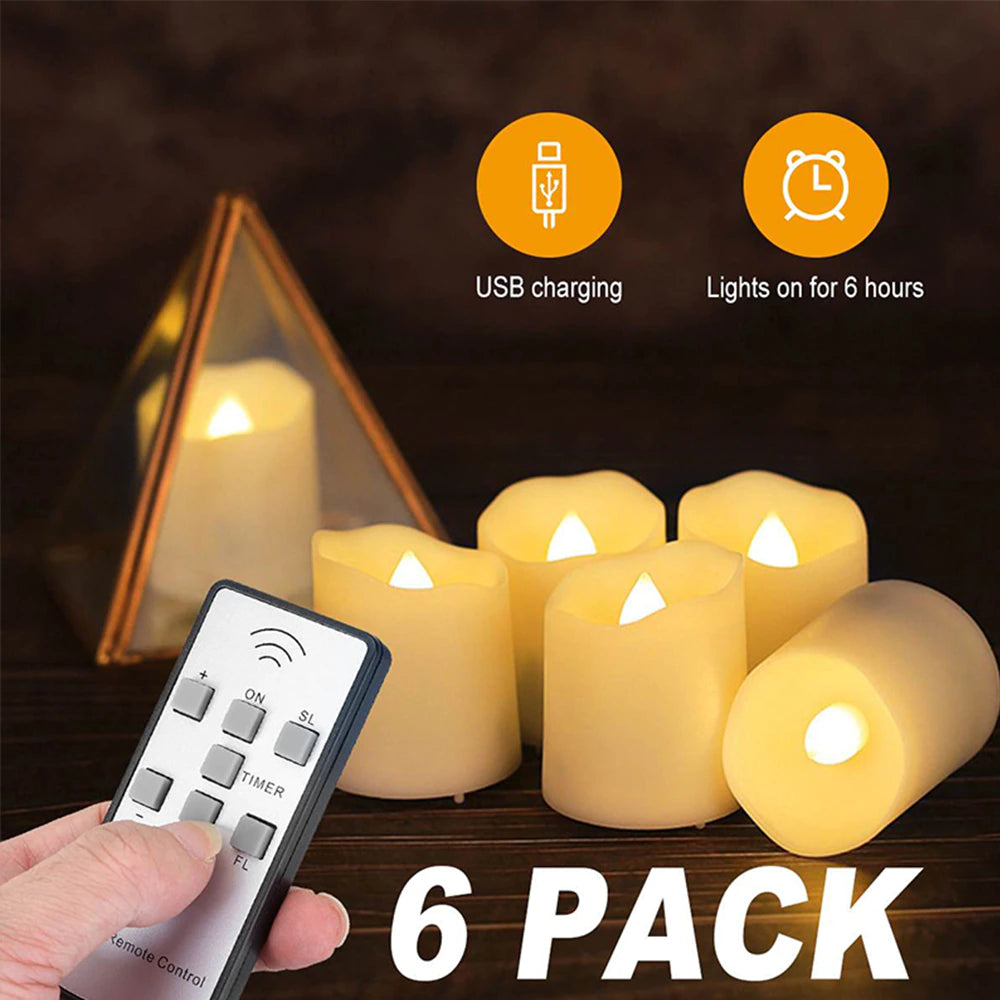 Rechargeable LED Candles Timer Remote Flameless Flickering at $32.47 from OddityGate