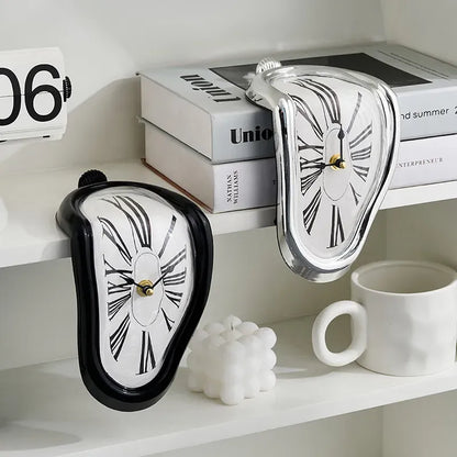 Surrealistic Melting Clock Silent Melting Wall Clock Salvadoran Dali Style Decorative Home Watch Office Shelf Table Gift