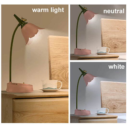 3 Modes Flower Shaped Bedside Desk Lamp at $29.97