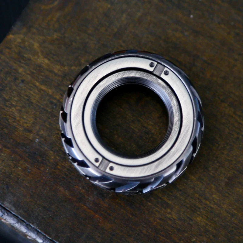 Stainless Steel Motorcycle Tire Fidget Ring