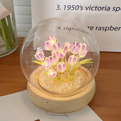 Simulation Tulip LED Nightlight Handmade Bedside Lamp