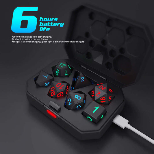 7PCS LED Light-emitting Dices Set For RPG Role Playing Games at $38.47 from OddityGate