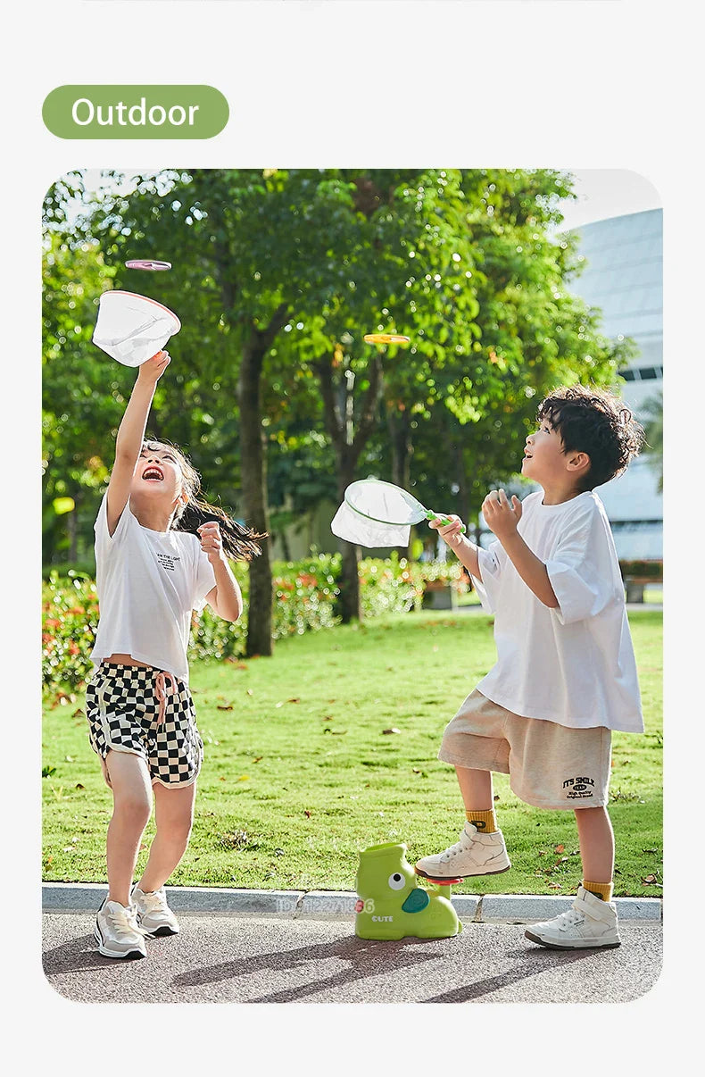 Air Flying Saucer Rocket Launcher Toy Kids Jump Sport Games Toys Outdoor Flying Dish Disc Foot Launcher