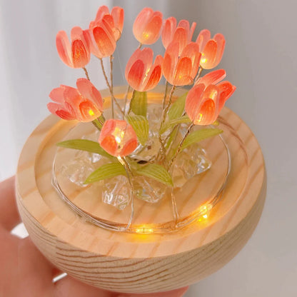 Simulation Tulip LED Nightlight Handmade Bedside Lamp