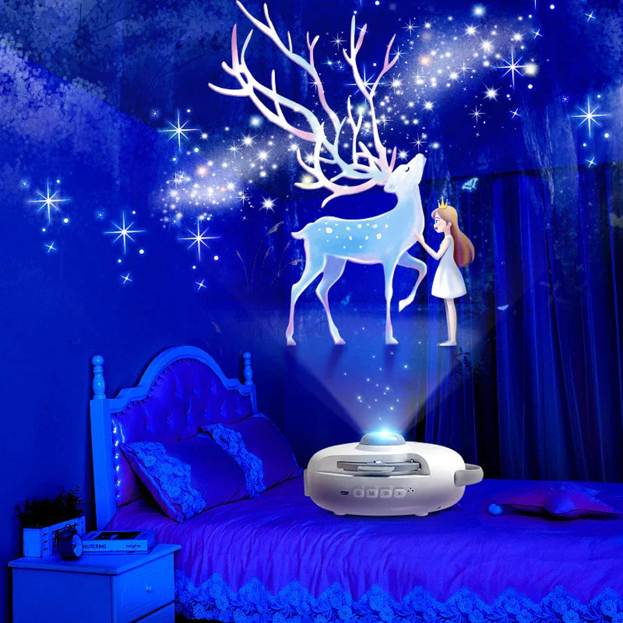 32 IN 1 Galaxy Star Projector Starry Sky Night Light Rechargeable Rotating Nightlights For Decorative Luminaires Children's Gift