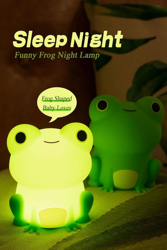 Frog Soft Silicone Sleeping Night Light Dimmable Timer Rechargeable Colorful Light