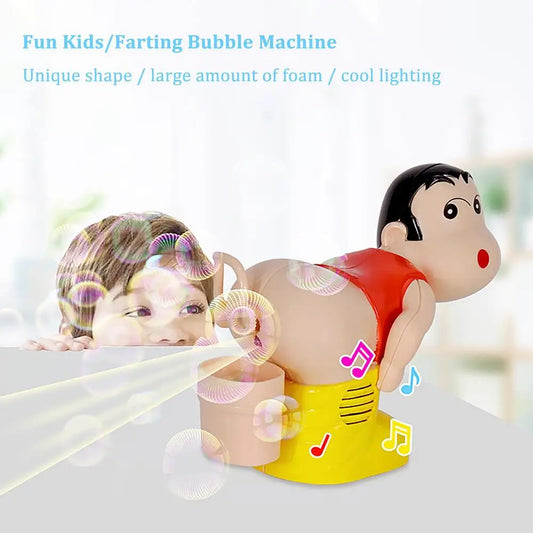 Children Cute Cartoon Fart Bubble Machine Automatic Bubble Blowing